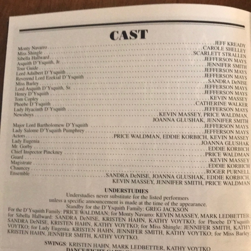 A Gentleman’s Guide To Love And Murder PLAYBILL - Picture 4 of 5